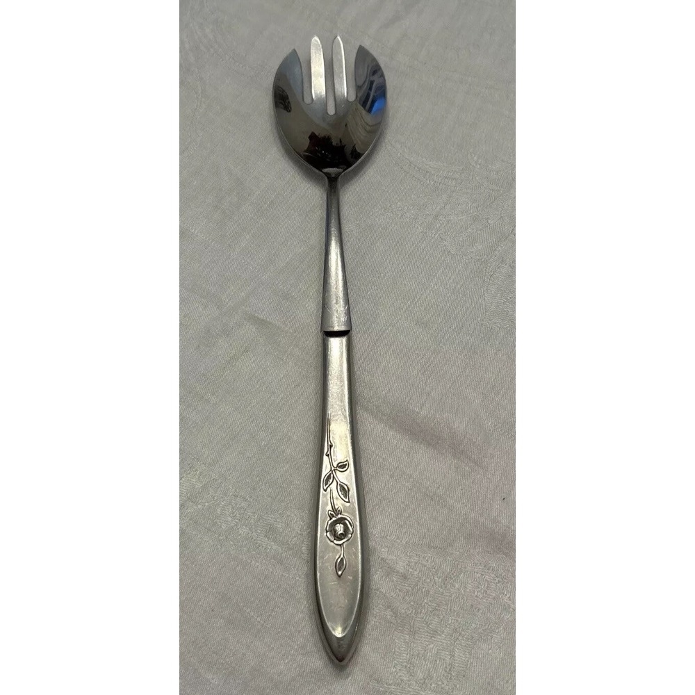 Vintage Imperial USA  Stainless  Solid Smooth Cold Meat Serving Fork 11.5"